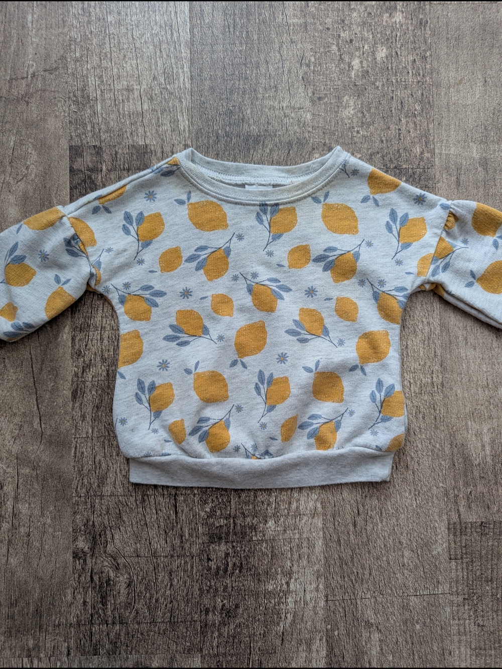 Carter's Gray Sweatshirt with Yellow Lemon Print